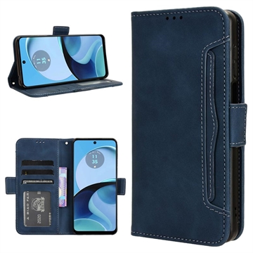 Motorola Moto G14 Wallet Hülle mit Kartenhalter - Blau