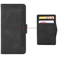 Cardholder Serie Motorola Moto E32 Schutzhülle mit Geldbörse - Schwarz