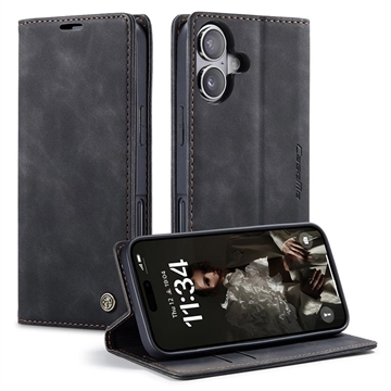 iPhone 16 Plus Caseme 013 Serie Schutzhülle mit Geldbörse - Schwarz