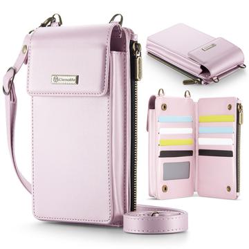 Caseme ME50 Universal Crossbody Tasche mit RFID Schutz - 4"-7.3" - Pink