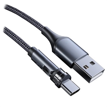 Charging Cable with Rotating Magnetic Connector - 2m, USB-C - Schwarz