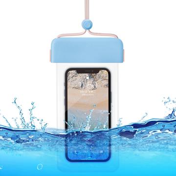 Klares TPU Universal IPX8 Wasserdichtes Hülle mit Touch Funktion - 7" - Baby Blau