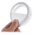 Clip-On Selfie Ring Licht mit 3 Helligkeitsstufen - Weiß