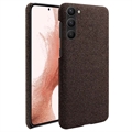 Samsung Galaxy S23 5G Stoffbeschichtetes Kunststoff Hülle - Braun
