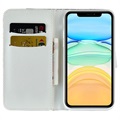 Croco Bling Serie iPhone 13 Mini Wallet Hülle - Grün