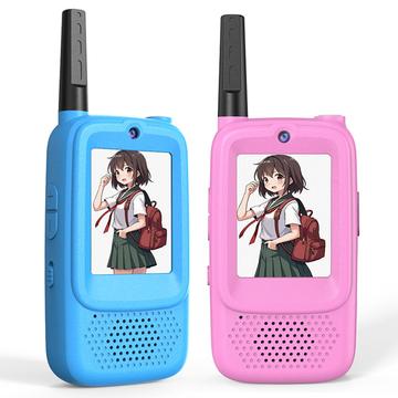 D3 Kinder-Walkie Talkie mit Kamera und Display - 2 Stk. - Rosa / Blau