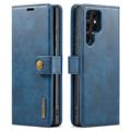 DG.Ming Samsung Galaxy S23 Ultra 5G Abnehmbare Lederhülle mit Geldbörse - Blau