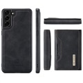 DG.Ming M2 Samsung Galaxy S21 FE 5G Hybrid Case mit Geldbörse - Schwarz