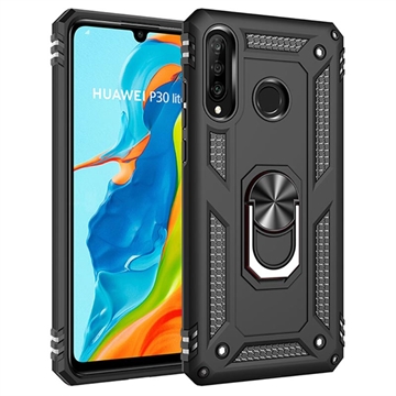 Huawei P30 Lite Defender Serie Hybrid Case - Schwarz