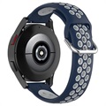 Zweifarbiges Samsung Galaxy Watch4/Watch4 Classic Silikon Sportarmband - Dunkel Blau / Grau