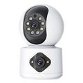Dual-Lens 4MP WiFi Sicherheitskamera mit 360 Tracking, Zwei-Wege-Audio