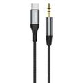 Dudao L11ProT USB-C zu Miniklinke Kabel - Typ-C/3.5mm - 1m - Schwarz