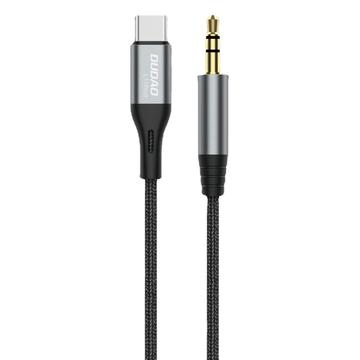 Dudao L11ProT USB-C zu Miniklinke Kabel - Typ-C/3.5mm - 1m - Schwarz
