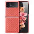 Dux Ducis Venice Samsung Galaxy Z Flip4 5G Leder Beschichtet Hülle - Pink