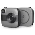 E49B Mini Camera-Style 10000mAh Magnetic Wireless Power Bank - 20W - Schwarz / Grau