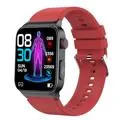 Smartwatch mit Gesundheitsüberwachung E500 - Silikonarmband - Rot