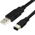 ERE USB zu FireWire 1394 Adapterkabel für Audio/Video-Geräte - 1.8m - Schwarz