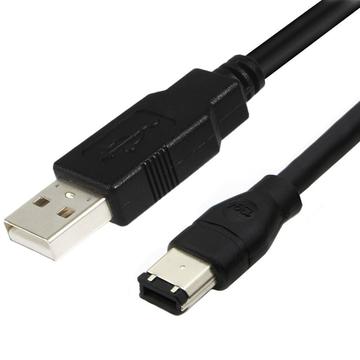 ERE USB zu FireWire 1394 Adapterkabel für Audio/Video-Geräte - 1.8m - Schwarz