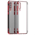 Electroplated Frame Serie Huawei P30 TPU Hülle - Rot / Durchsichtig