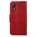 Elegant Serie Samsung Galaxy Xcover 5 Wallet Schutzhülle - Rot