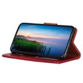 Elegant Serie Samsung Galaxy Xcover 5 Wallet Schutzhülle - Rot