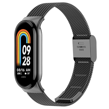 Xiaomi Smart Band 8 Elegantes Edelstahl-Mesh-Band - Schwarz