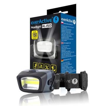 EverActive HL-150 LED-Stirnlampe mit 3 Leuchtmodi - 150 Lumen