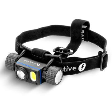 EverActive HL-2000R Force PRO Wiederaufladbare LED-Stirnlampe - 2000 Lumen, IPX8 - Schwarz