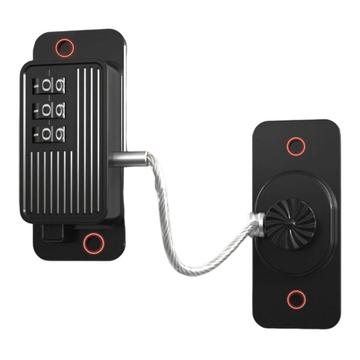 FQ10 bohrungsfreie Kindersicherung mit Passwort und Schlüssel - Schwarz