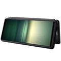 Sony Xperia 1 IV Flip Hülle - Karbonfaser - Schwarz