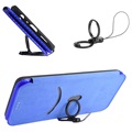 iPhone 13 Mini Flip Hülle - Karbonfaser - Blau