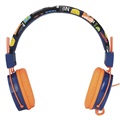Faltbarer On-Ear Stereo Kinder Kopfhörer B2 - 3.5mm - Orange / Blau