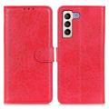 Samsung Galaxy S23+ 5G Wallet Schutzhülle mit Ständer - Rot