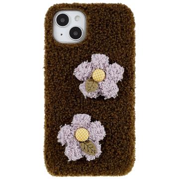 Fluffy Flower Serie iPhone 14 Plus TPU Hülle - Braun