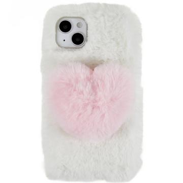 Plush Heart iPhone 14 Plus TPU Hülle - Weiß
