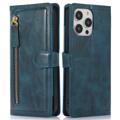 Reißverschlusstasche iPhone 14 Pro Wallet Hülle - Blau