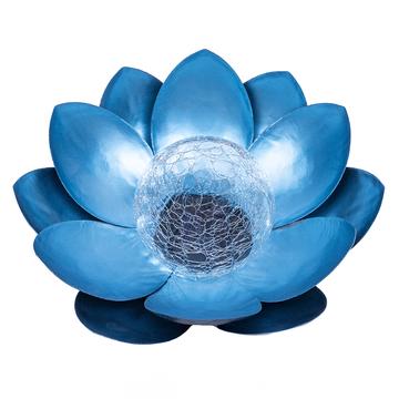 Forever Sunari FLS-70 Blaue Lotus-Solar-LED-Lampe - Warmweiß