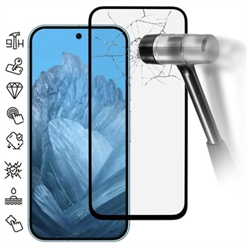 Google Pixel 9/9 Pro Full Cover Panzerglas - 9H - Schwarz Rand