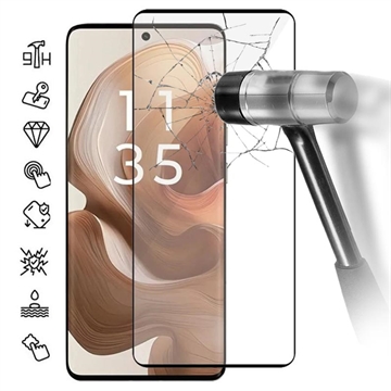 Motorola Edge 50 Full Cover Panzerglas - 9H - Schwarz Rand