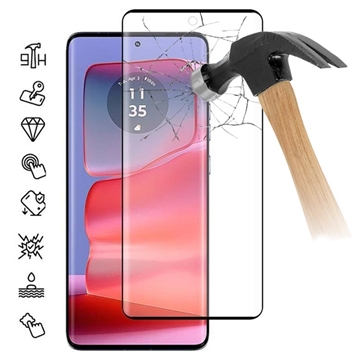 Motorola Edge 50 Pro/50 Ultra/50 Fusion Full Cover Panzerglas - 9H - Schwarz Rand