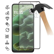 Motorola Moto G35 Full Cover Panzerglas - 9H - Schwarz Rand