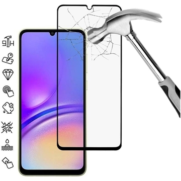 Samsung Galaxy A06 Full Cover Panzerglas - 9H - Schwarz Rand