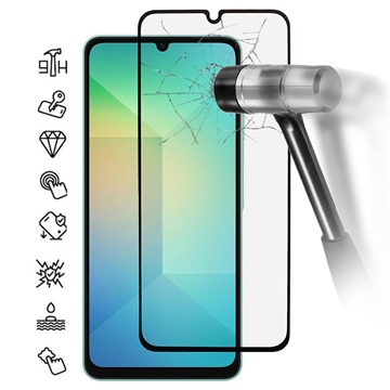 Samsung Galaxy A07 4G/A06 Vollabdeckung Panssarilasi - 9H - Schwarzer Rand