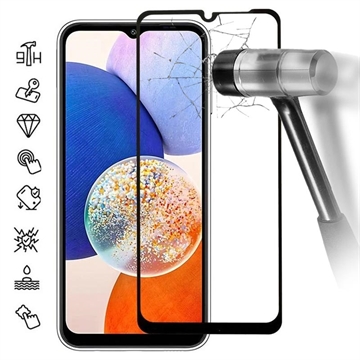 Samsung Galaxy A15 Full Cover Panzerglas - 9H - Schwarz Rand