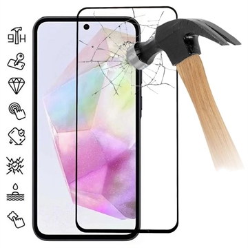 Samsung Galaxy A35 Full Cover Panzerglas - 9H - Schwarz Rand