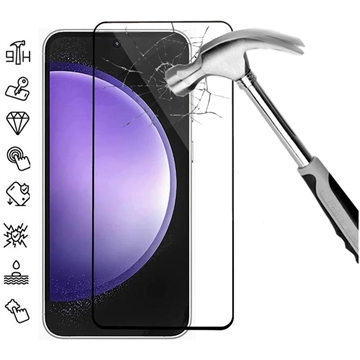 Samsung Galaxy S24 FE Full Cover Panzerglas - 9H - Schwarz Rand