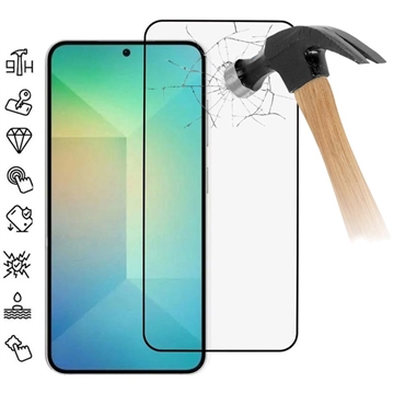 Samsung Galaxy S25 Full Cover Panzerglas - 9H - Schwarz Rand