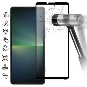 Sony Xperia 10 VI Full Cover Panzerglas - 9H - Schwarz Rand