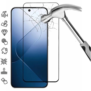 Xiaomi 14 Full Cover Panzerglas - 9H - Schwarz Rand