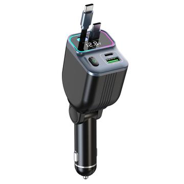 GC15 83W Autoladegerät mit Echtzeit-Spannungsüberwachung - Schwarz